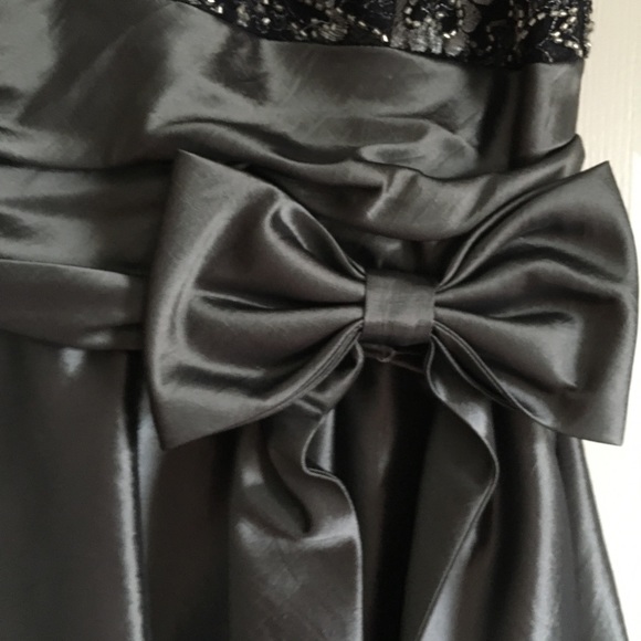 Boutique knee length charcoal grey halter dress size 10 - Picture 3 of 9